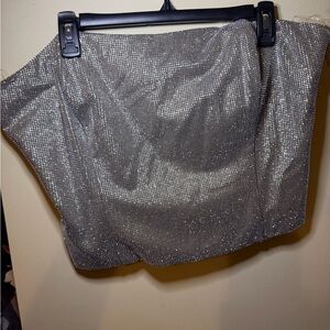 Elegant Silver Women's Corset